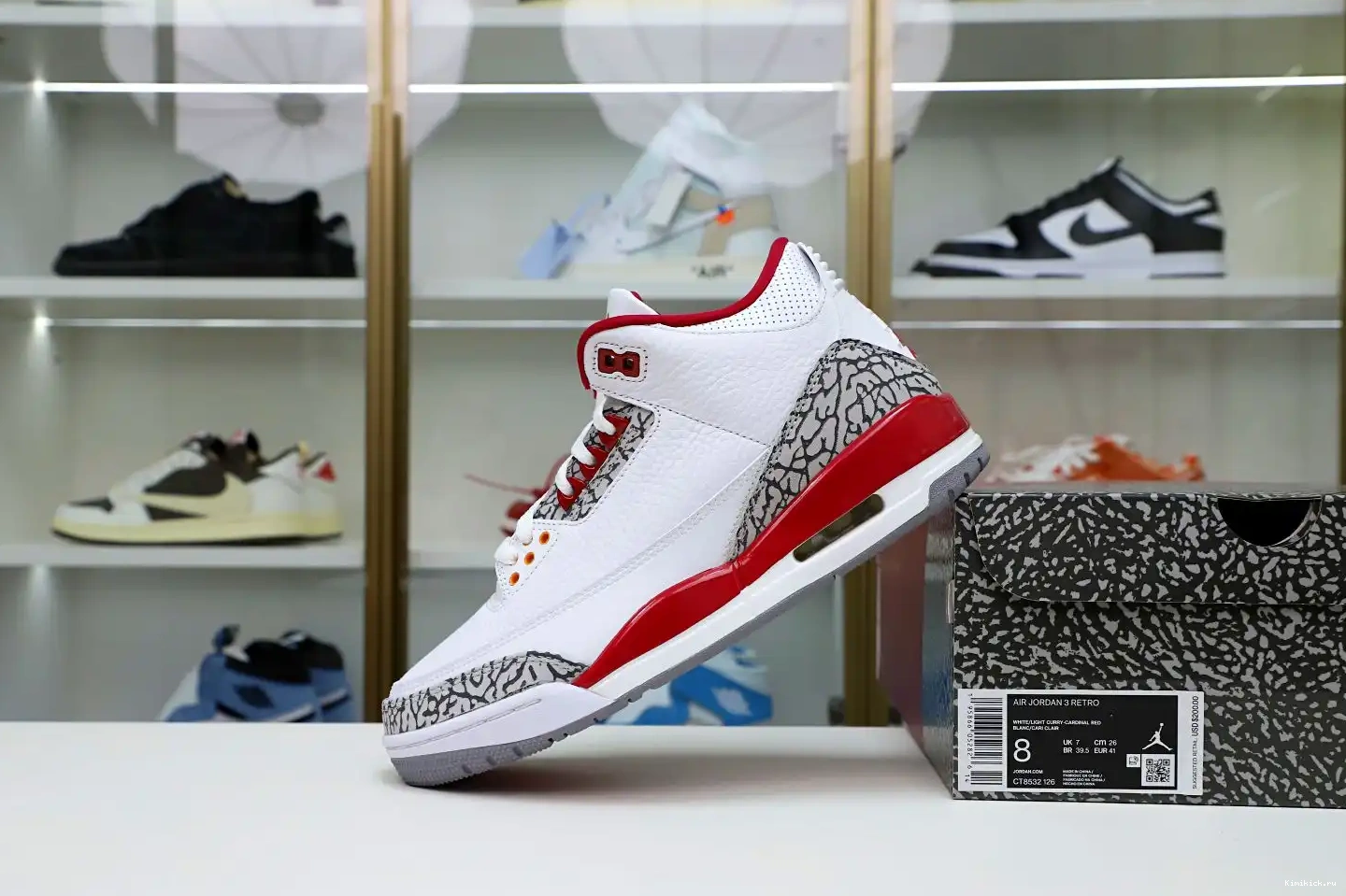 Jordan Retro 3 Red(CT8532-126） Kimikick Cardinal  Air 0526